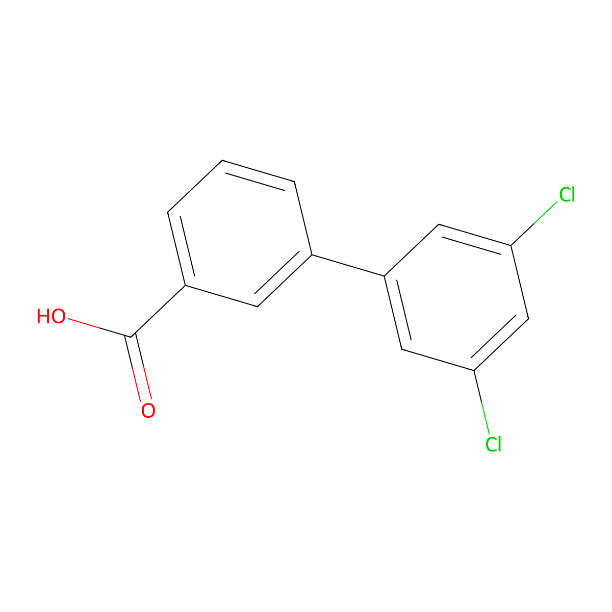 3-(3,5-dichlorophenyl)benzoic Acid molecular structure, CAS 380228-57-9