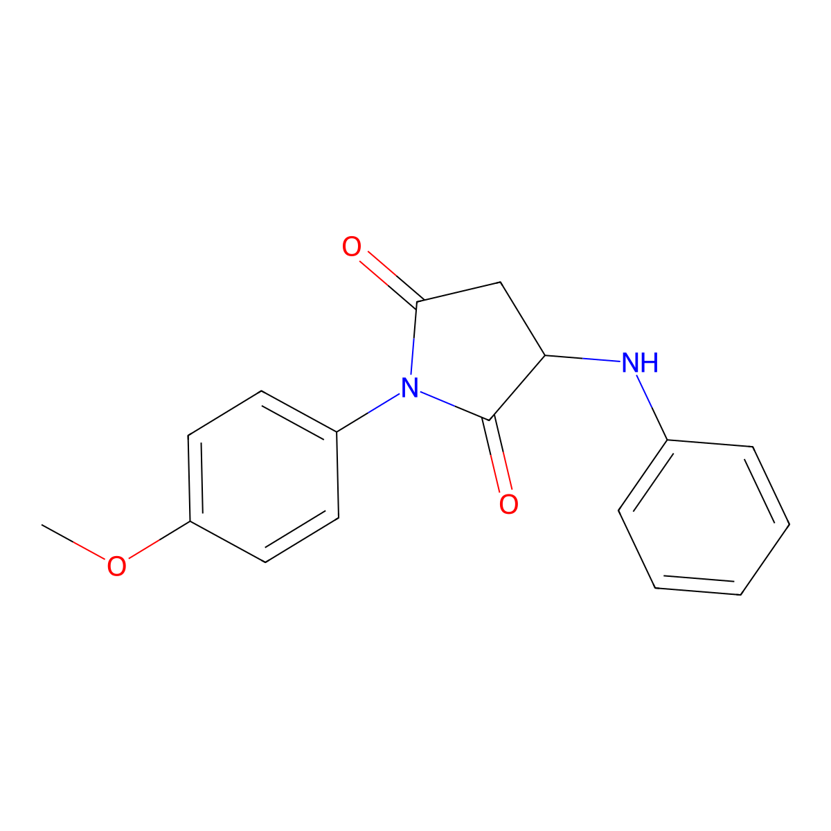 1-(4-Methoxyphenyl)-3-(phenylamino)pyrrolidine-2,5-dione molecular structure, CAS 38023-00-6