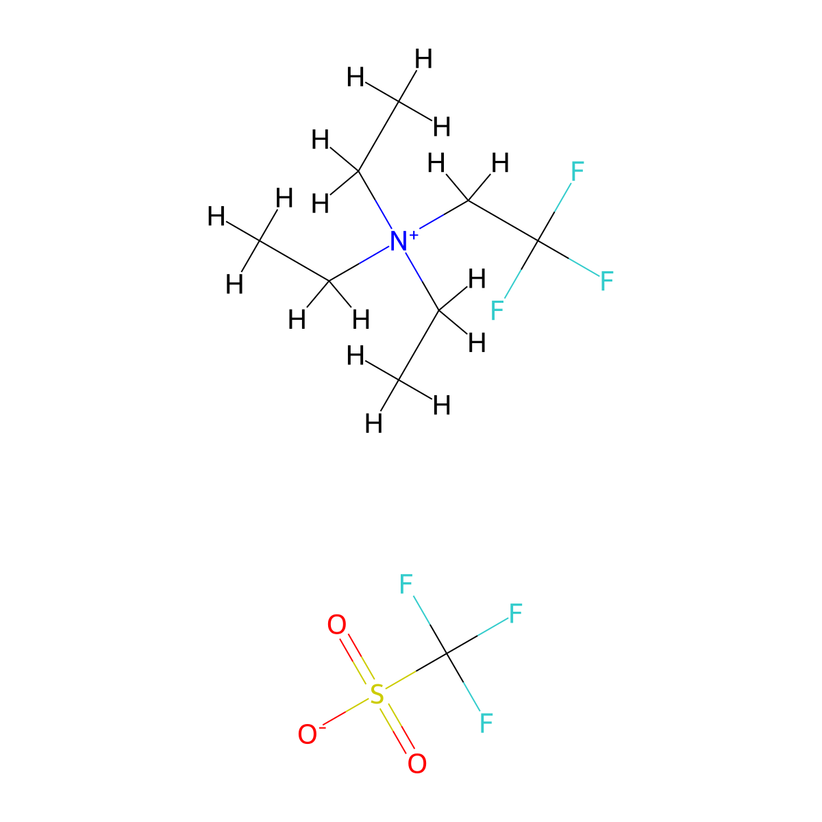 2,2,2-Trifluoroethyl triethylammonium triflate molecular structure, CAS 380230-73-9