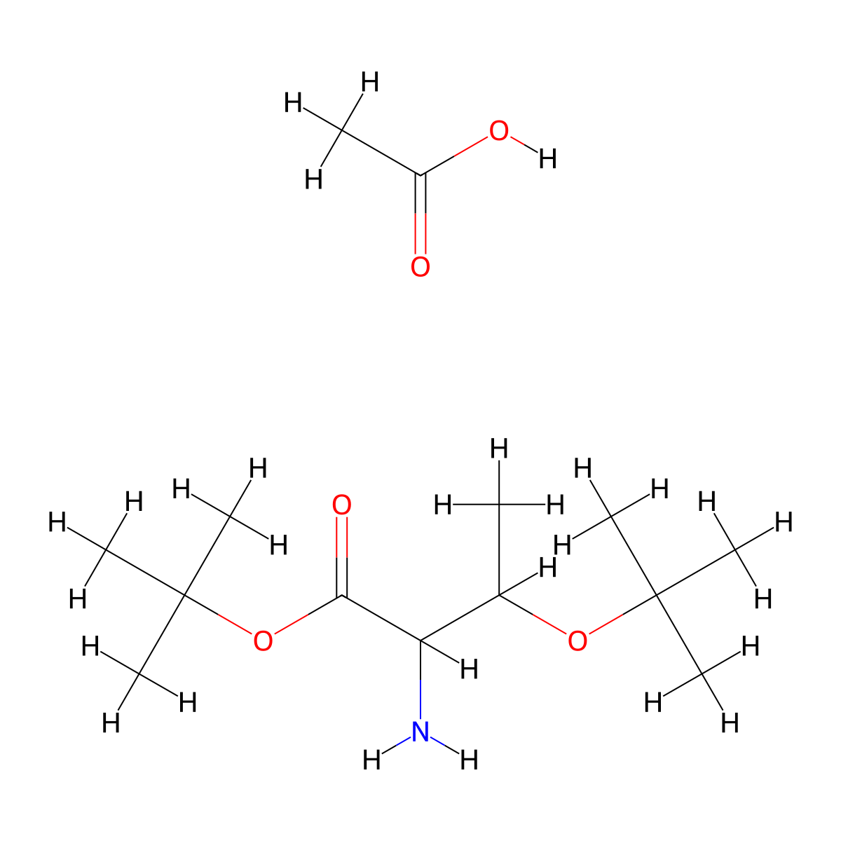 H-Thr(tBu)-OtBu.AcOH molecular structure, CAS 38024-14-5