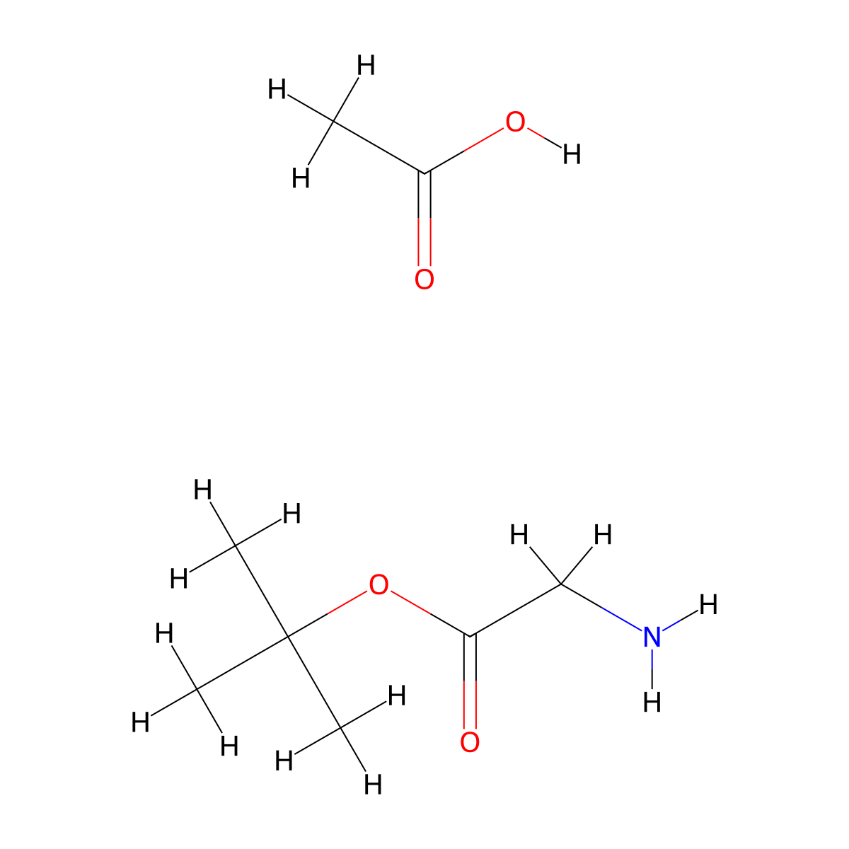 H-Gly-otbu acoh molecular structure, CAS 38024-18-9