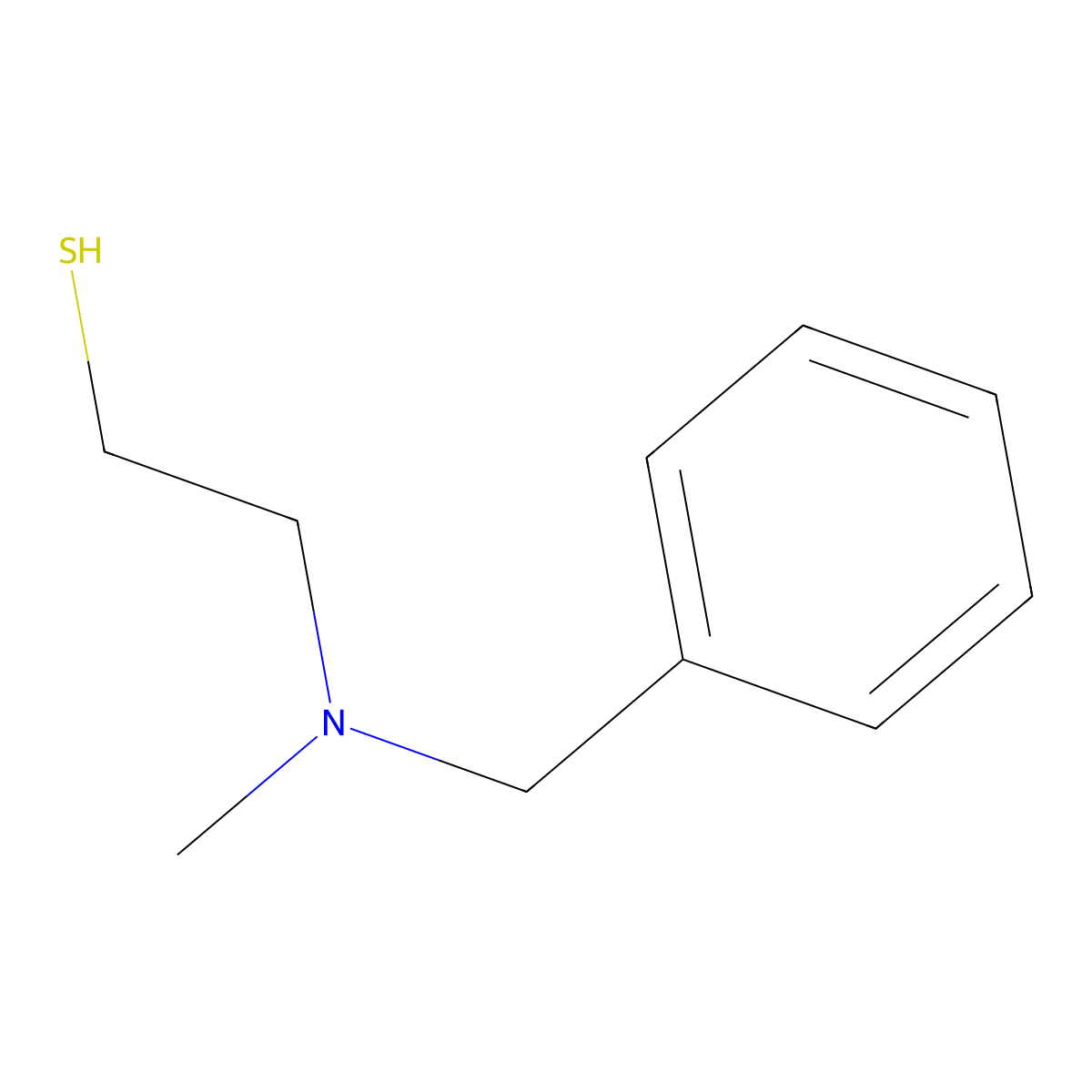 2-[Benzyl(methyl)amino]ethane-1-thiol molecular structure, CAS 38025-52-4