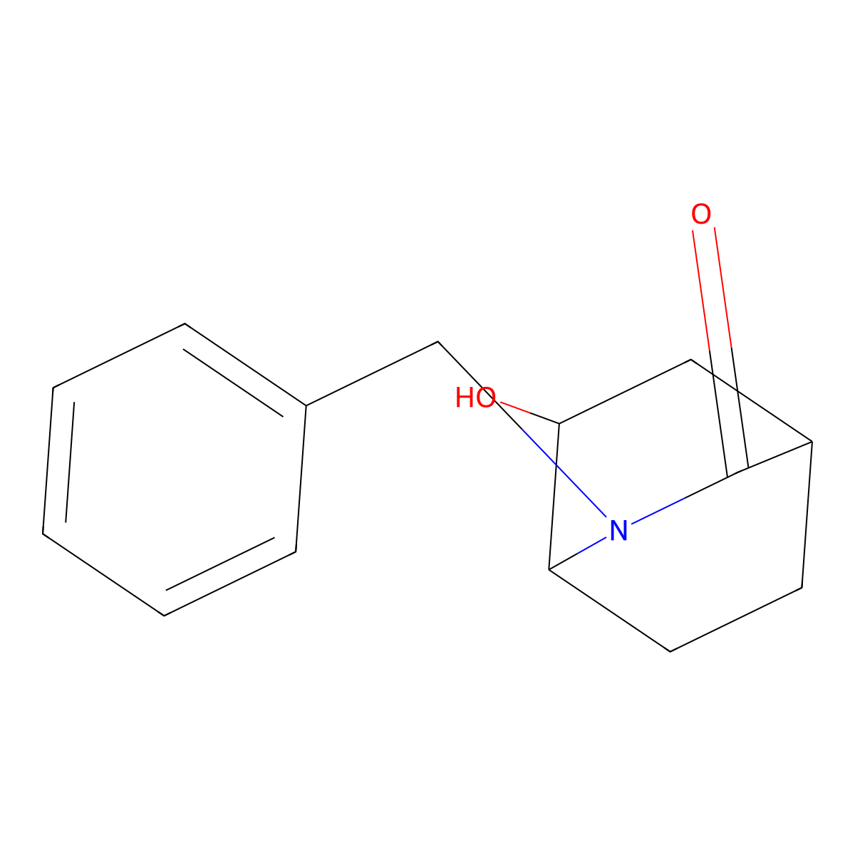 2-Benzyl-6-hydroxy-2-azabicyclo(2.2.2)octan-3-one molecular structure, CAS 38025-71-7