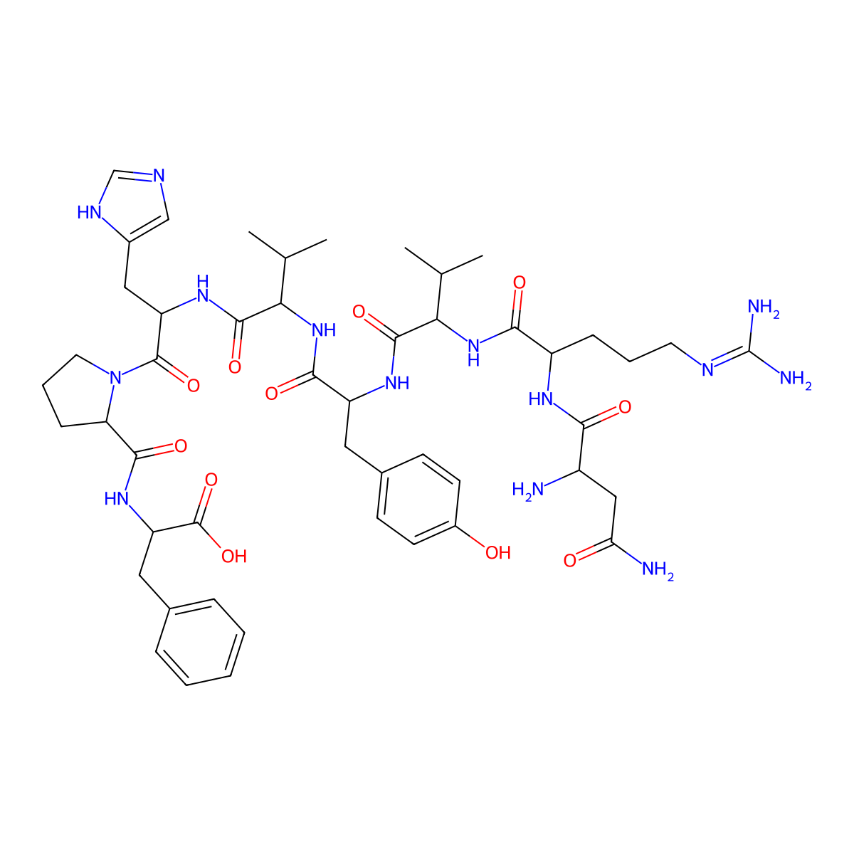 Angiotensin Amide molecular structure, CAS 38027-96-2