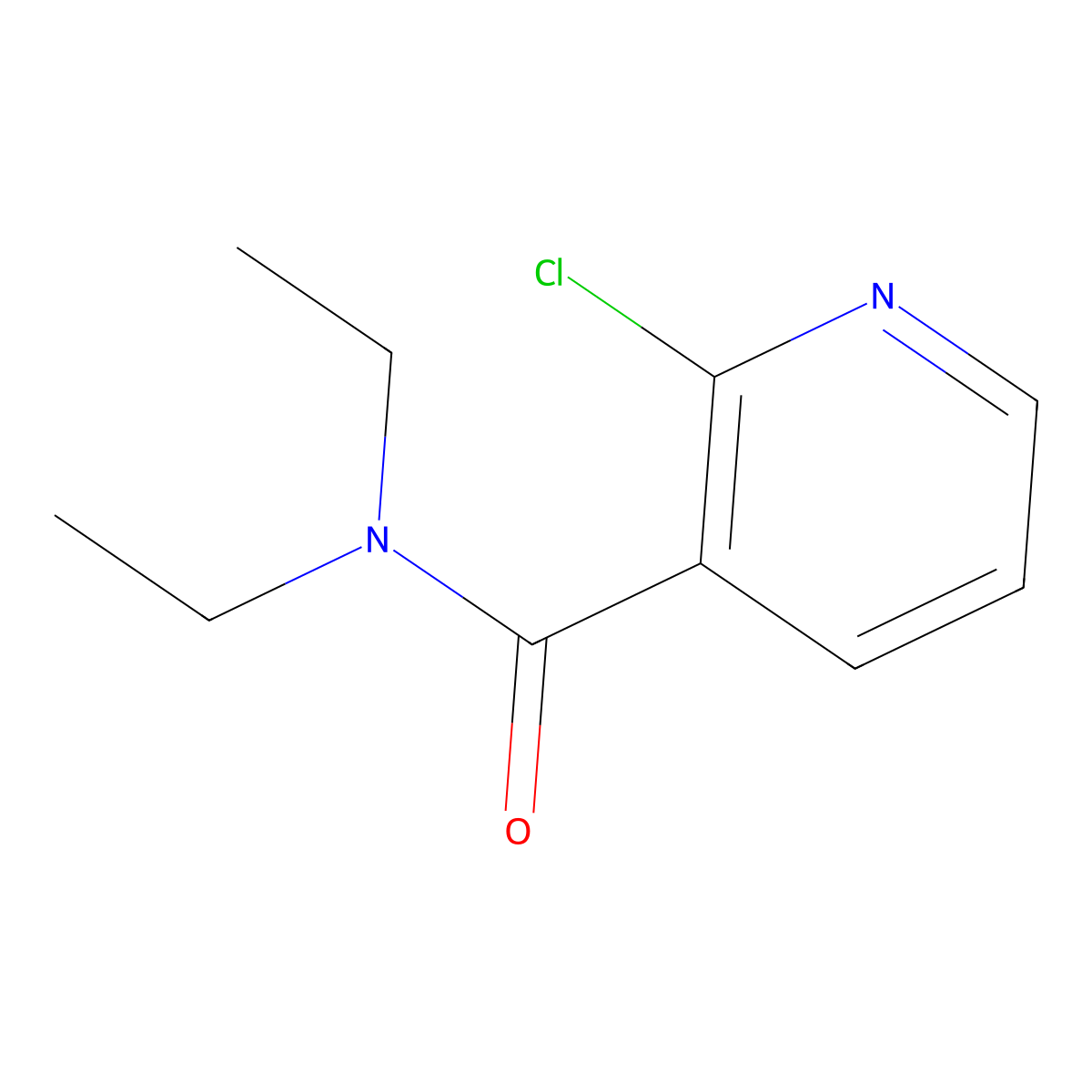 2-Chloro-N,N-diethylnicotinamide molecular structure, CAS 38029-99-1