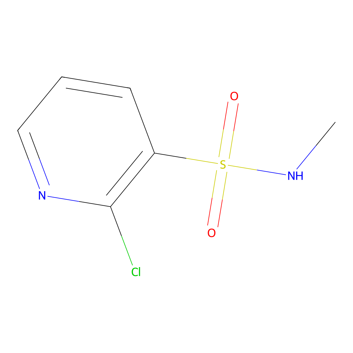 2-chloro-N-methylpyridine-3-sulfonamide molecular structure, CAS 38030-51-2