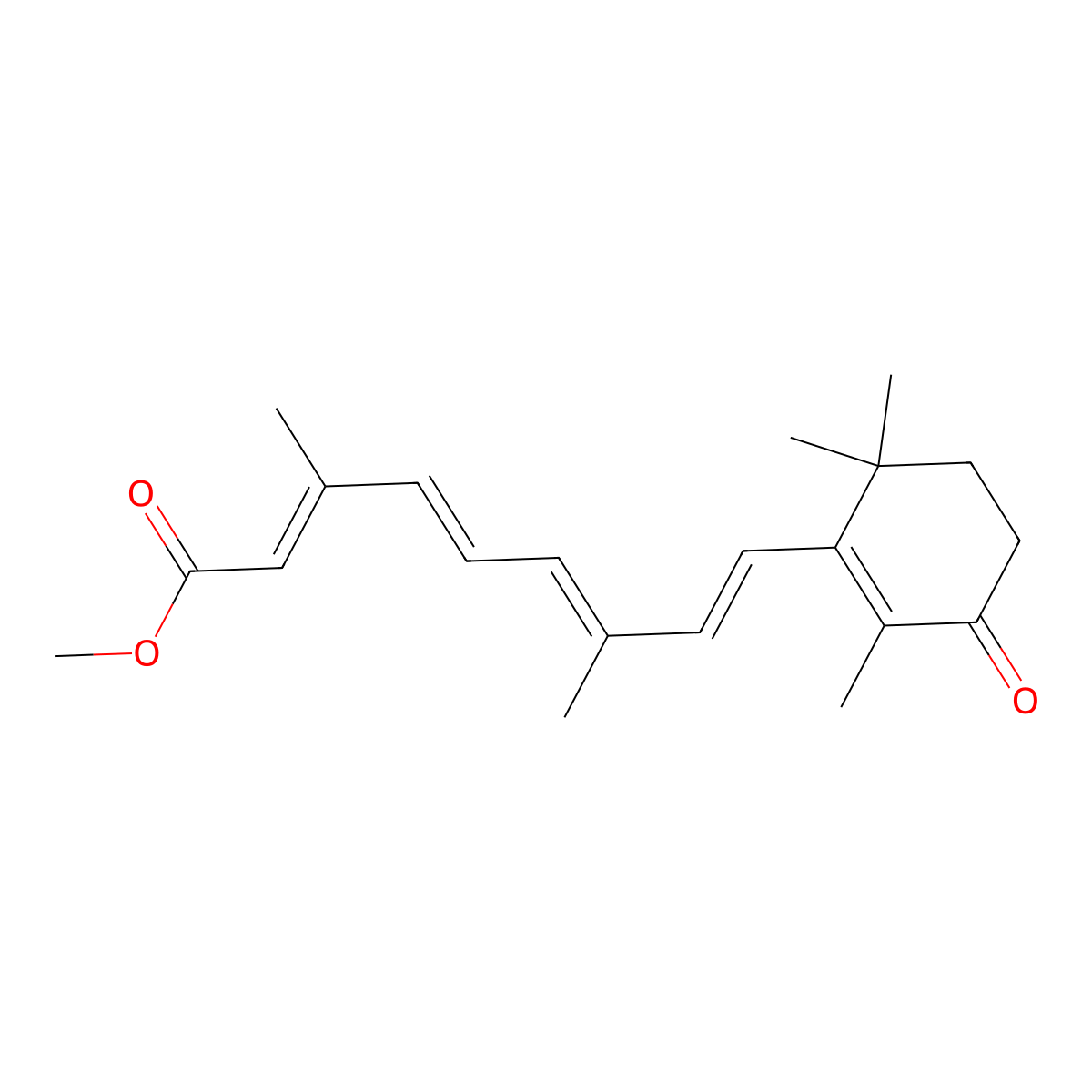 Methyl-4-oxoretinoate molecular structure, CAS 38030-58-9
