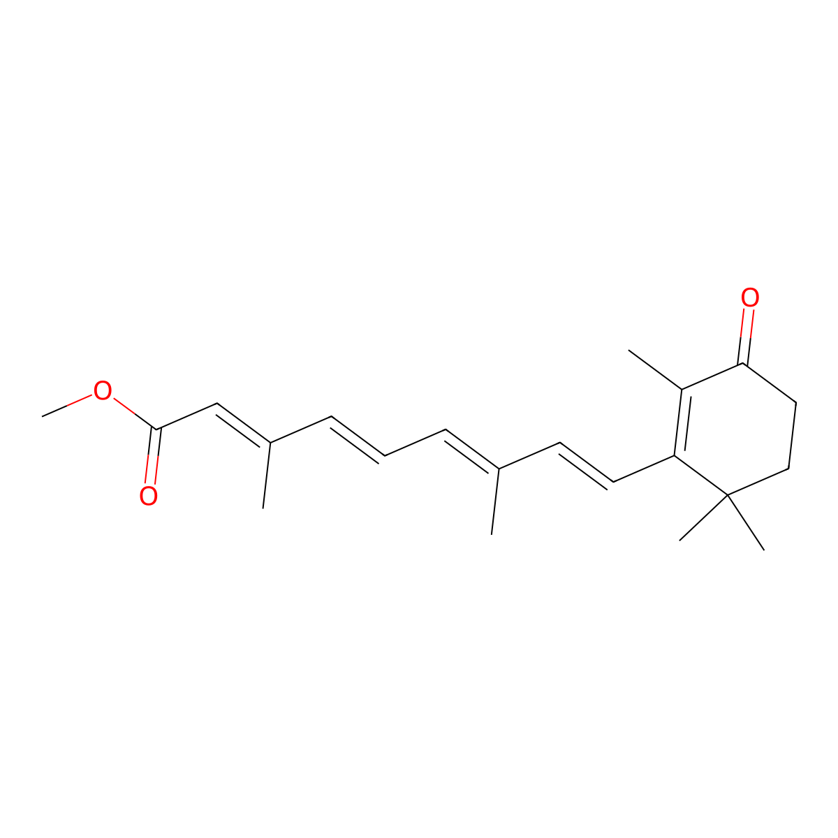 Methyl-4-oxoretinoate molecular structure, CAS 38030-58-9