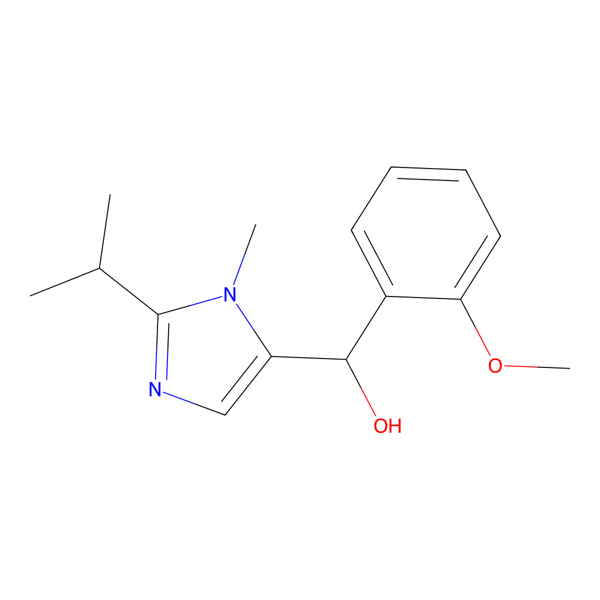 (2-Methoxyphenyl)-(3-methyl-2-propan-2-ylimidazol-4-yl)methanol molecular structure, CAS 380308-26-9