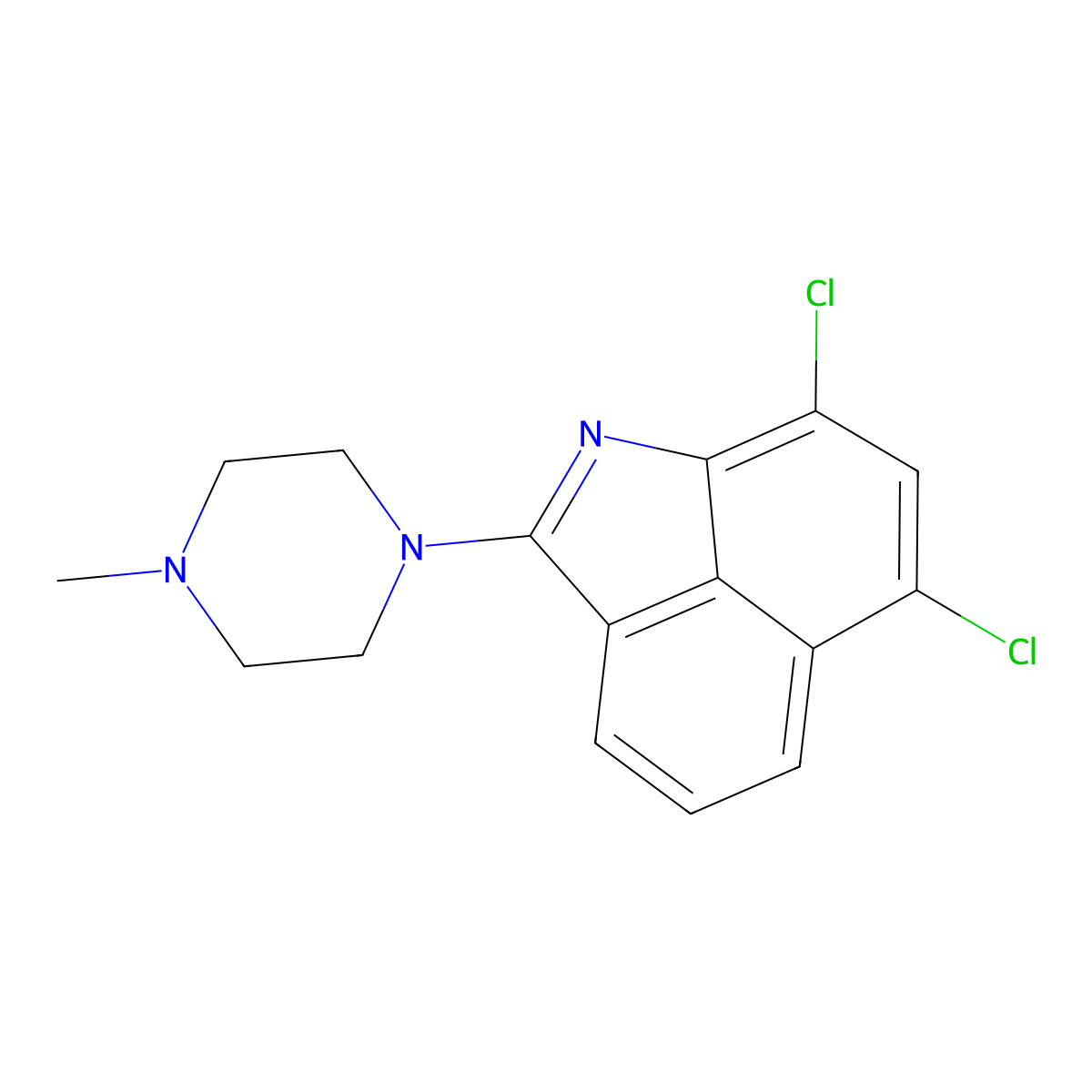 6,8-Dichloro-2-(4-methylpiperazin-1-yl)benzo[cd]indole molecular structure, CAS 380309-37-5