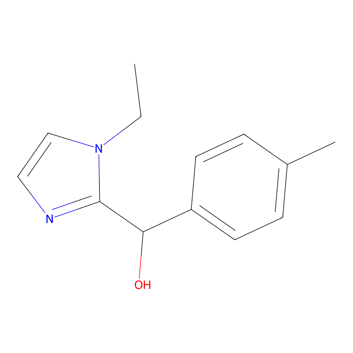 (1-Ethylimidazol-2-yl)-(4-methylphenyl)methanol molecular structure, CAS 380314-36-3