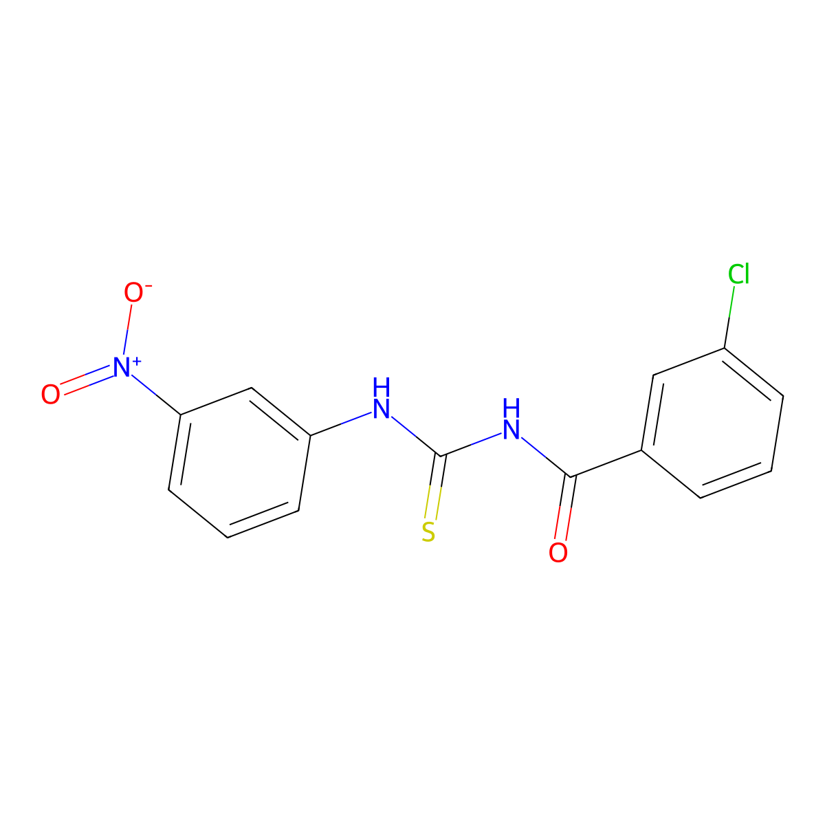 3-chloro-N-[(3-nitrophenyl)carbamothioyl]benzamide molecular structure, CAS 380315-84-4