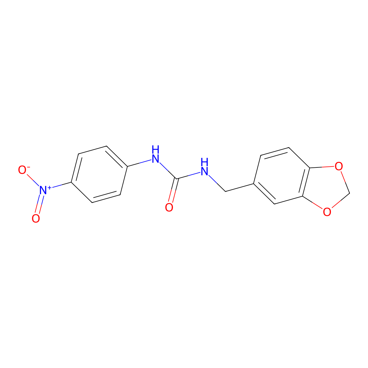 1-(1,3-Benzodioxol-5-ylmethyl)-3-(4-nitrophenyl)urea molecular structure, CAS 380320-41-2