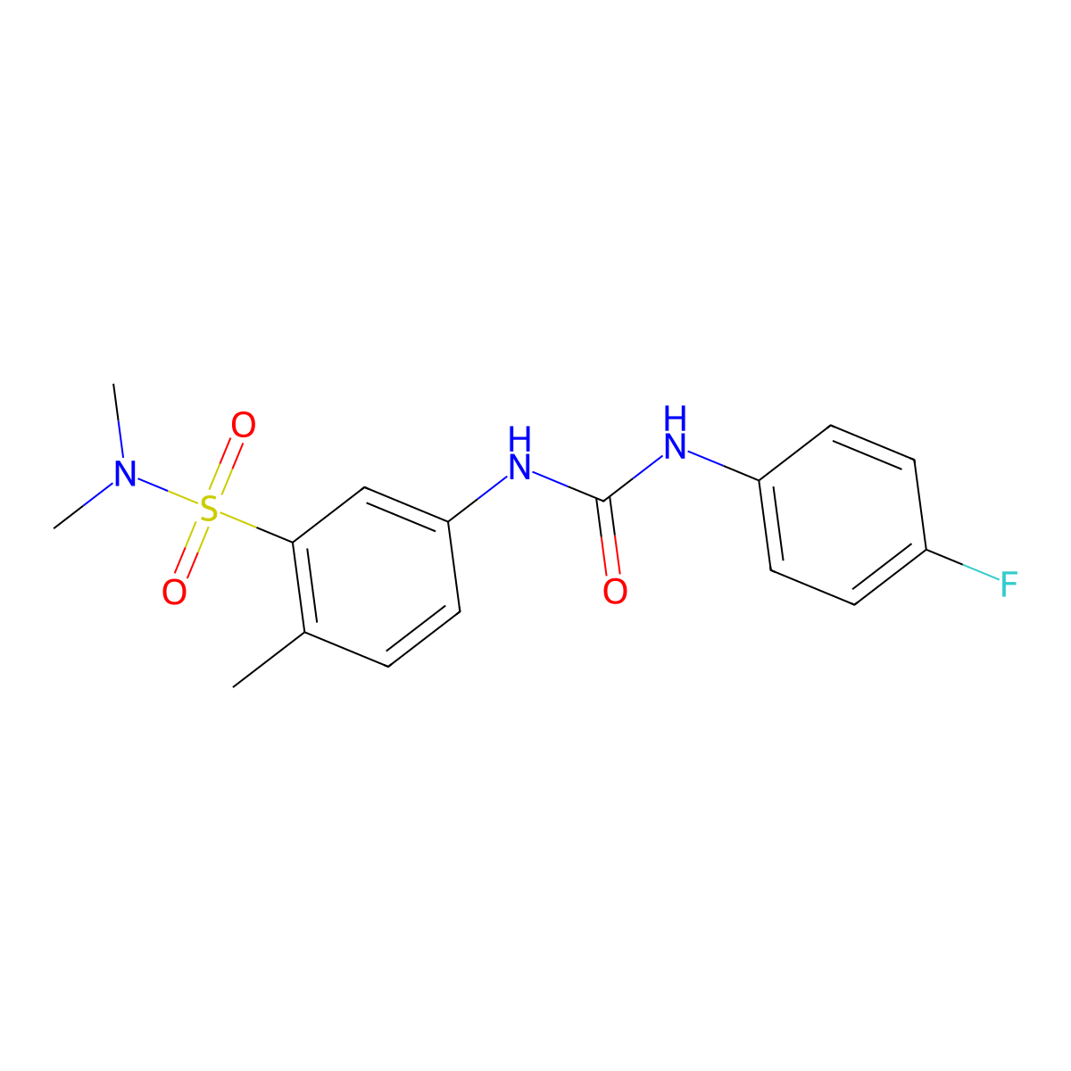 5-(3-(4-Fluorophenyl)ureido)-N,N,2-trimethylbenzenesulfonamide molecular structure, CAS 380320-85-4