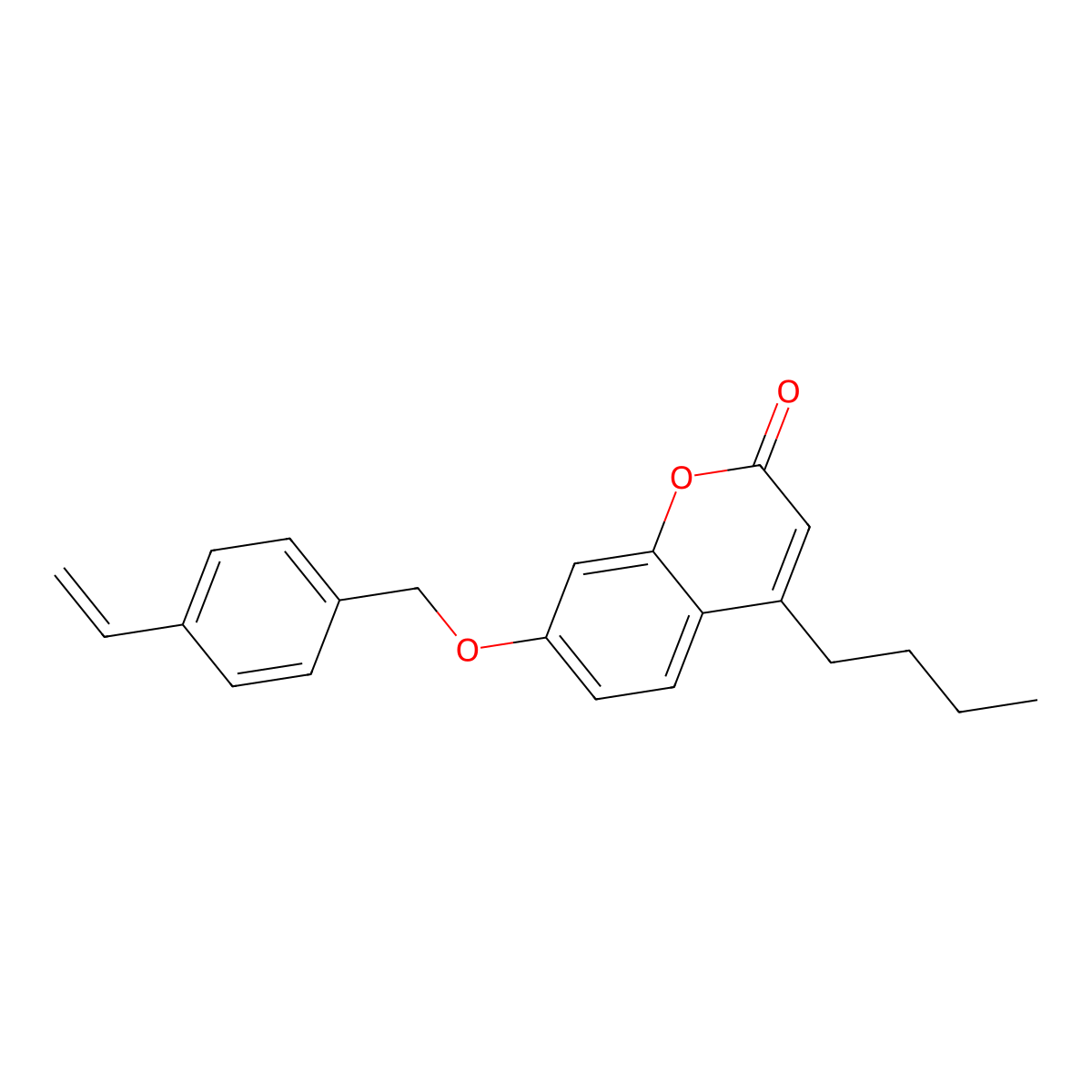 4-butyl-7-[(4-vinylbenzyl)oxy]-2H-chromen-2-one molecular structure, CAS 380322-89-4