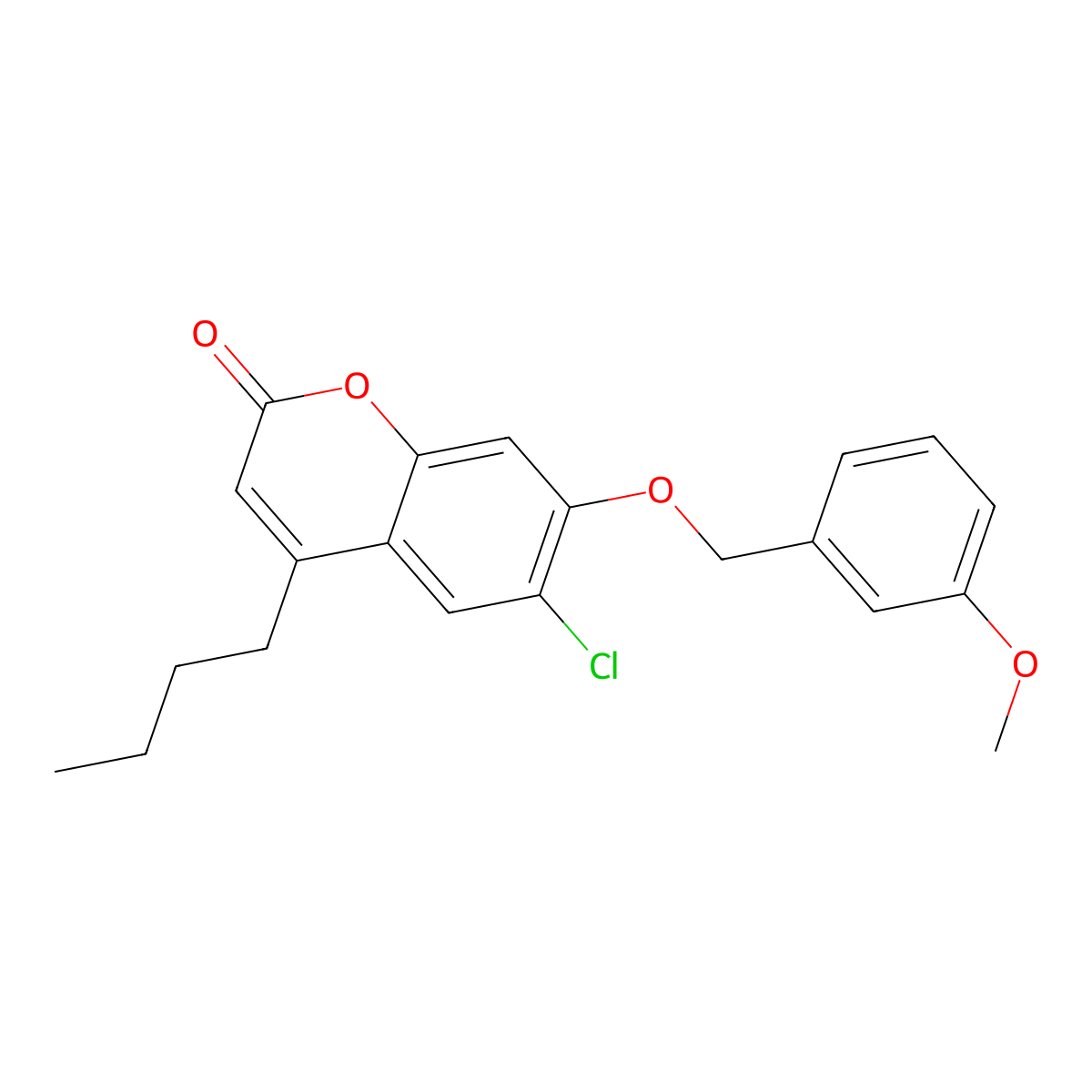 4-butyl-6-chloro-7-[(3-methoxybenzyl)oxy]-2H-chromen-2-one molecular structure, CAS 380323-09-1