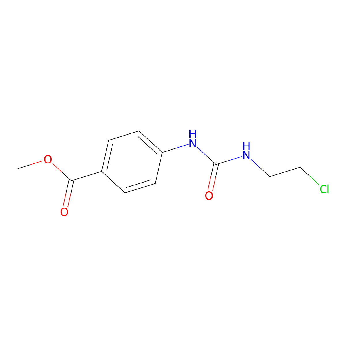 Methyl 4-(3-(2-chloroethyl)ureido)benzoate molecular structure, CAS 380324-25-4