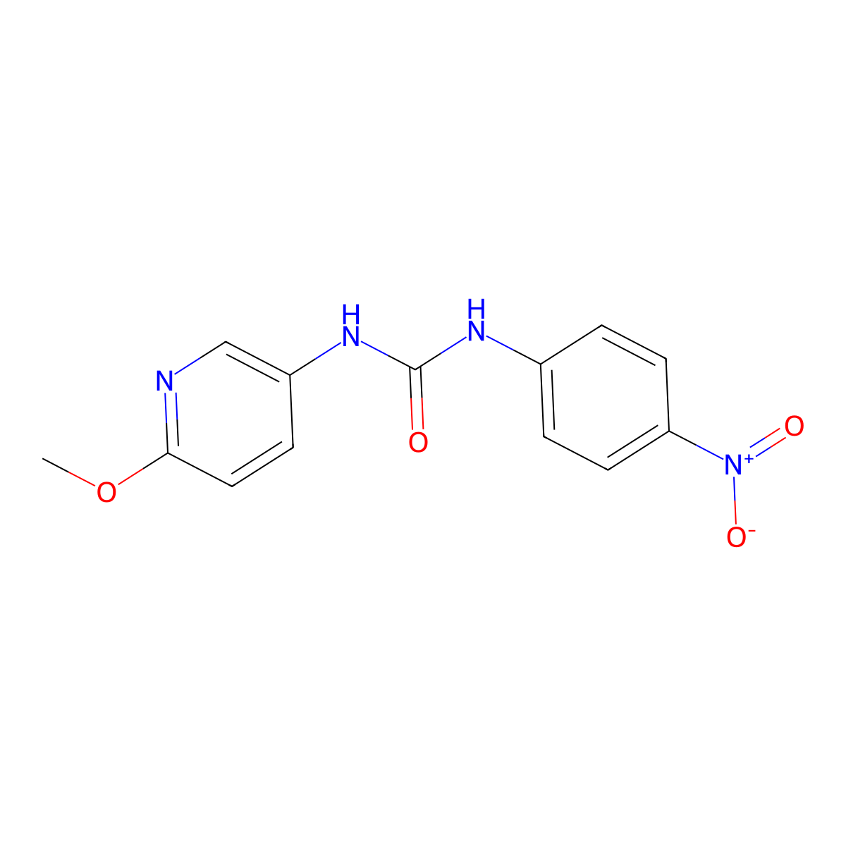 1-(6-Methoxypyridin-3-yl)-3-(4-nitrophenyl)urea molecular structure, CAS 380332-19-4
