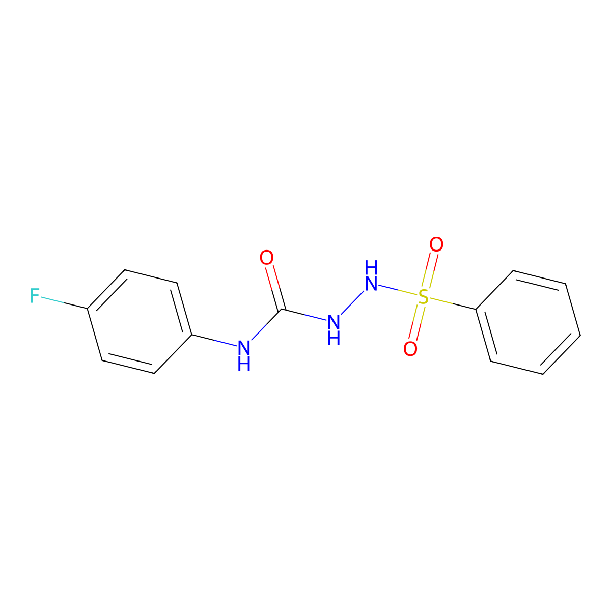 1-(Benzenesulfonamido)-3-(4-fluorophenyl)urea molecular structure, CAS 380332-79-6