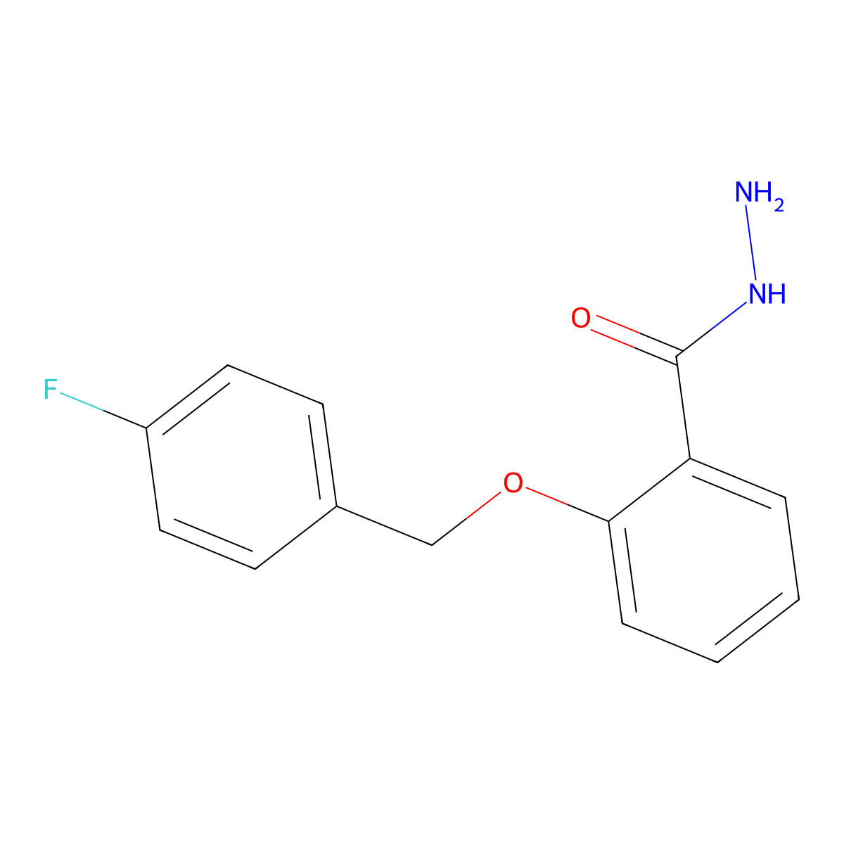 2-[(4-Fluorophenyl)methoxy]benzohydrazide molecular structure, CAS 380335-30-8