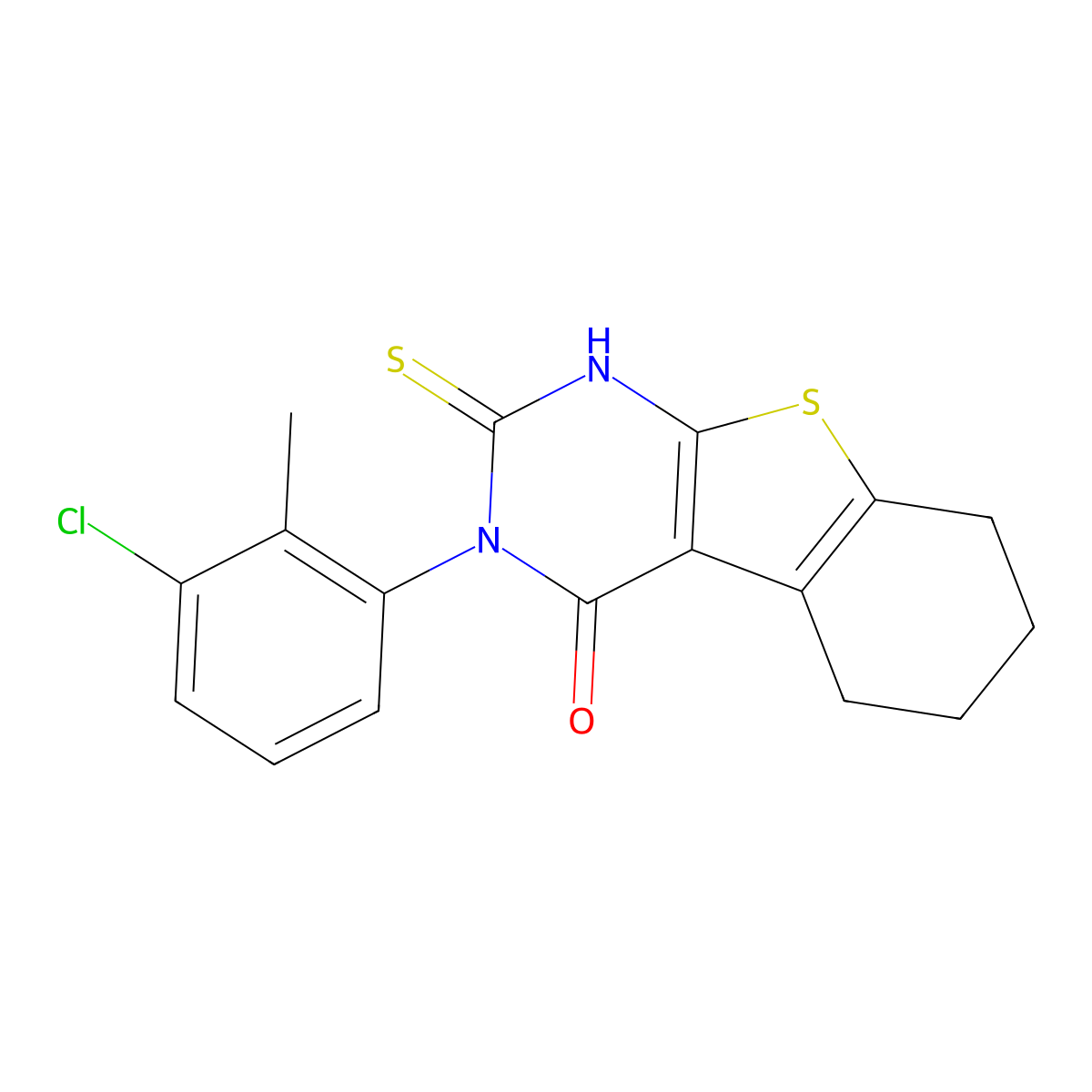 4-(3-Chloro-2-methylphenyl)-5-sulfanyl-8-thia-4,6-diazatricyclo[7.4.0.0,2,7]trideca-1(9),2(7),5-trien-3-one molecular structure, CAS 380335-51-3