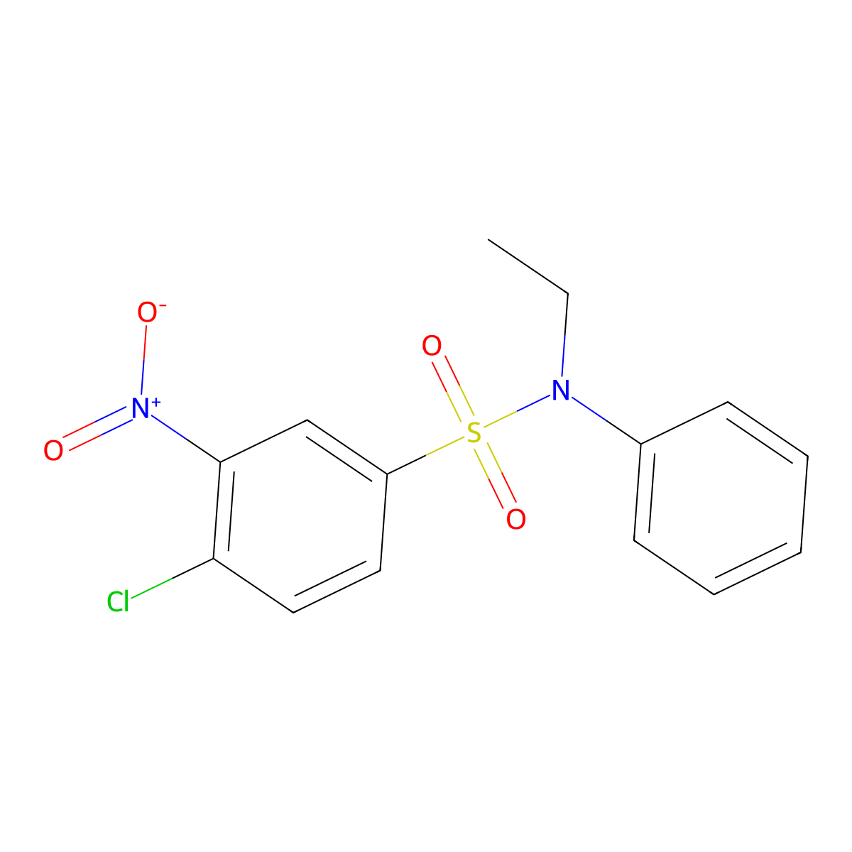 4-chloro-N-ethyl-3-nitro-N-phenylbenzene-1-sulfonamide molecular structure, CAS 380335-72-8