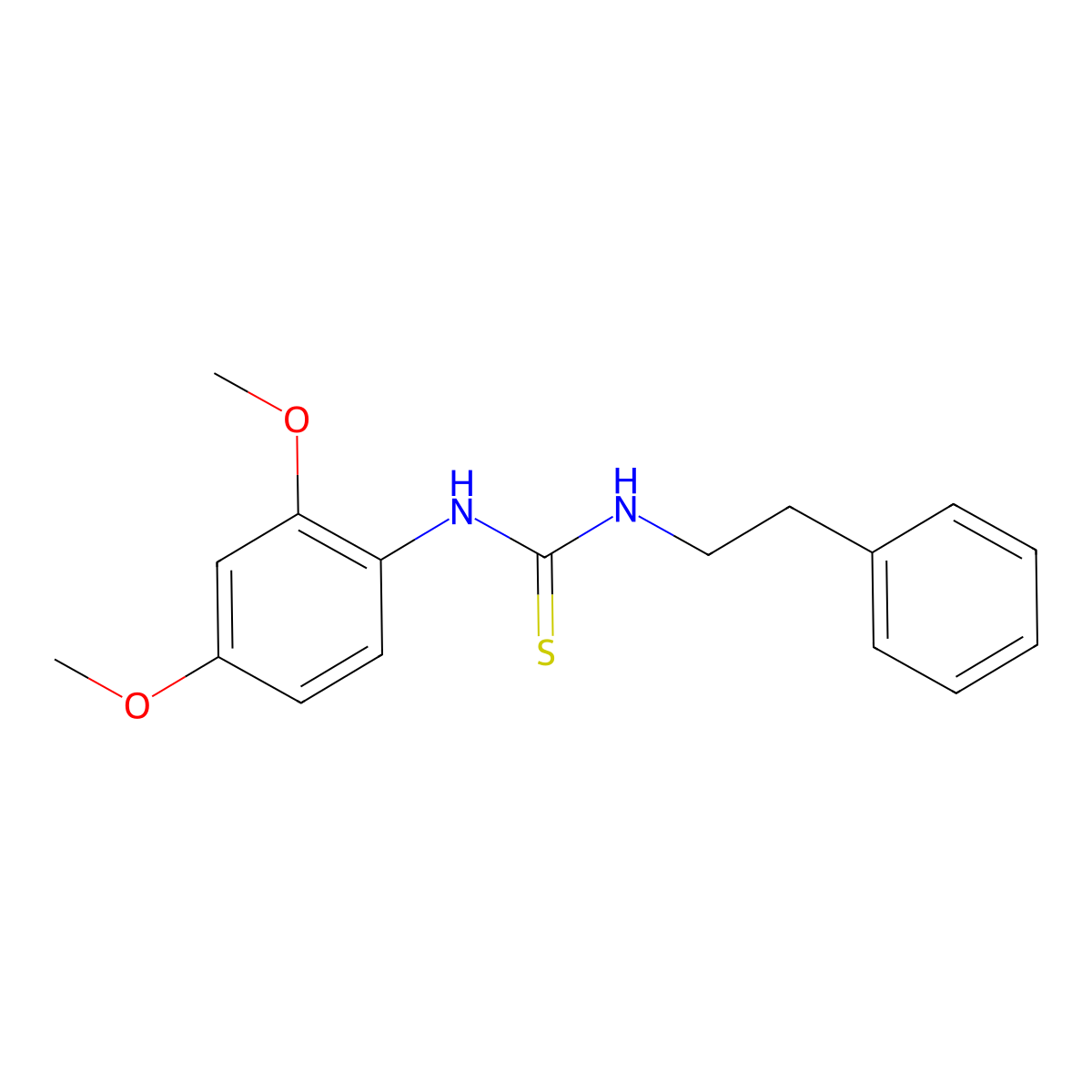 1-(2,4-Dimethoxyphenyl)-3-(2-phenylethyl)thiourea molecular structure, CAS 380337-31-5