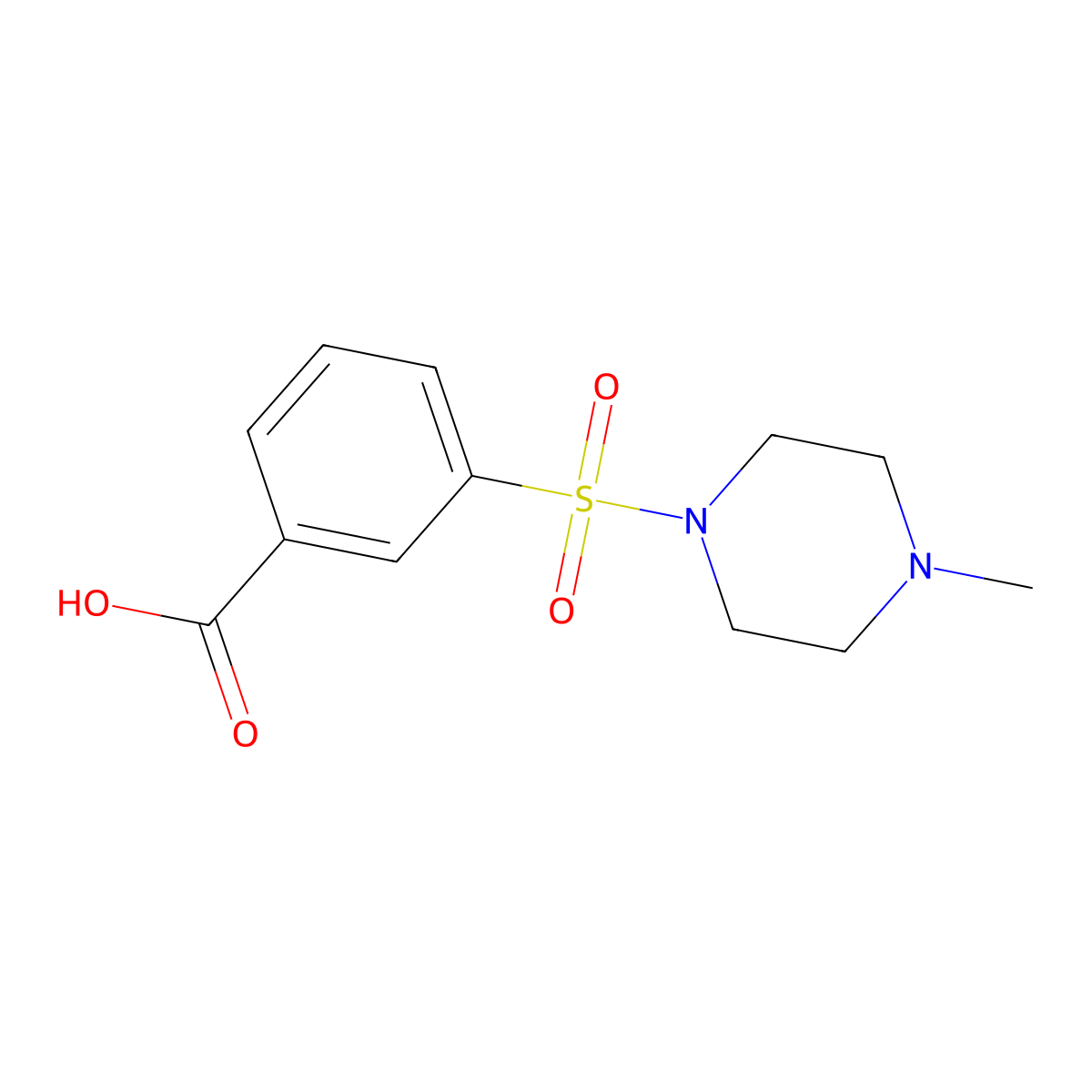 3-[(4-Methylpiperazin-1-yl)sulfonyl]benzoic acid molecular structure, CAS 380339-63-9