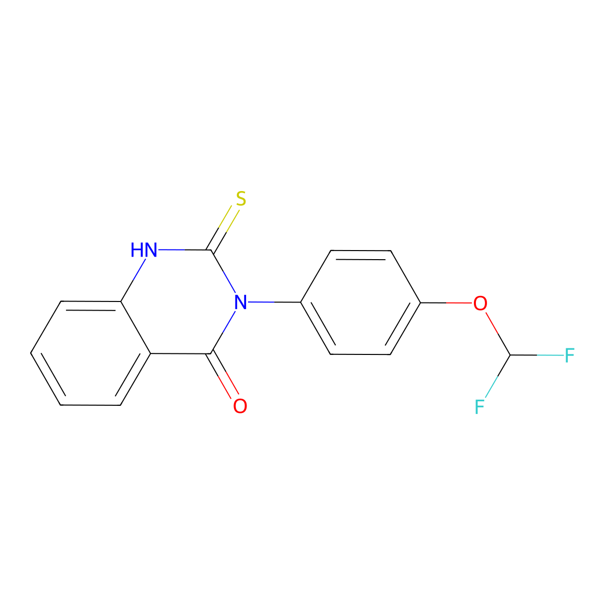 3-[4-(Difluoromethoxy)phenyl]-2-sulfanyl-3,4-dihydroquinazolin-4-one molecular structure, CAS 380340-06-7