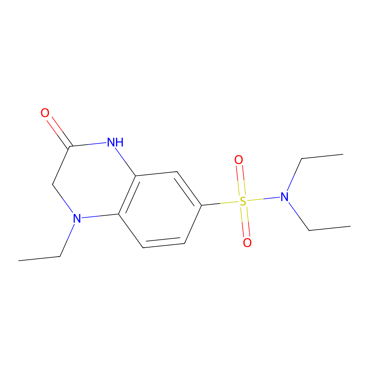 N,N,1-triethyl-3-oxo-1,2,3,4-tetrahydroquinoxaline-6-sulfonamide molecular structure, CAS 380341-47-9