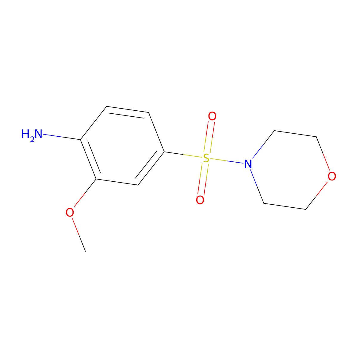 2-Methoxy-4-(morpholine-4-sulfonyl)-phenylamine molecular structure, CAS 380341-86-6