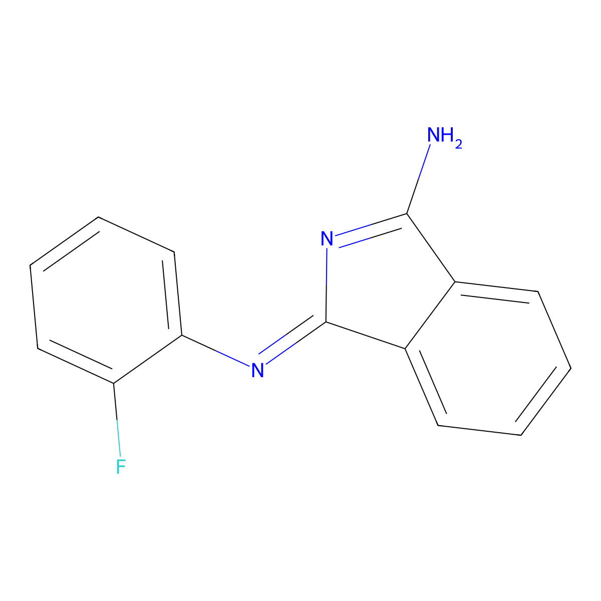 1-[(2-fluorophenyl)imino]-1H-isoindol-3-amine molecular structure, CAS 380342-06-3
