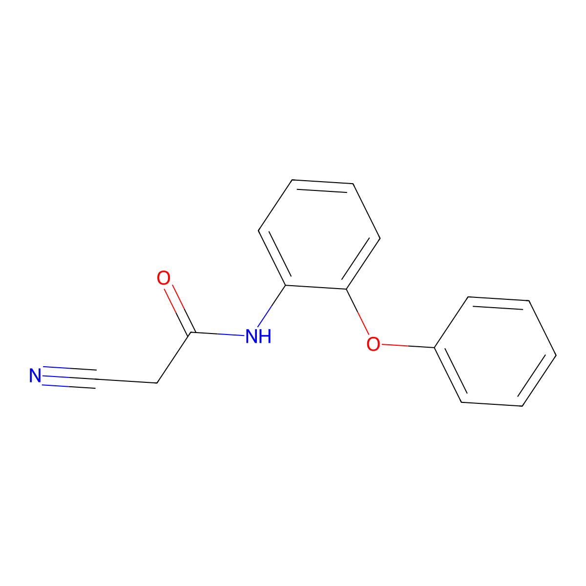 2-cyano-N-(2-phenoxyphenyl)acetamide molecular structure, CAS 380342-42-7