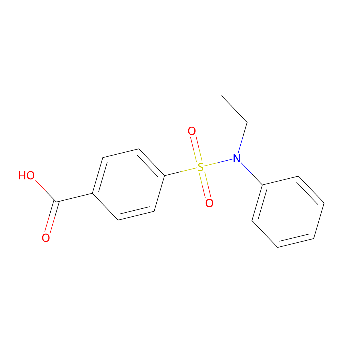 4-[Ethyl(phenyl)sulfamoyl]benzoic acid molecular structure, CAS 380342-54-1