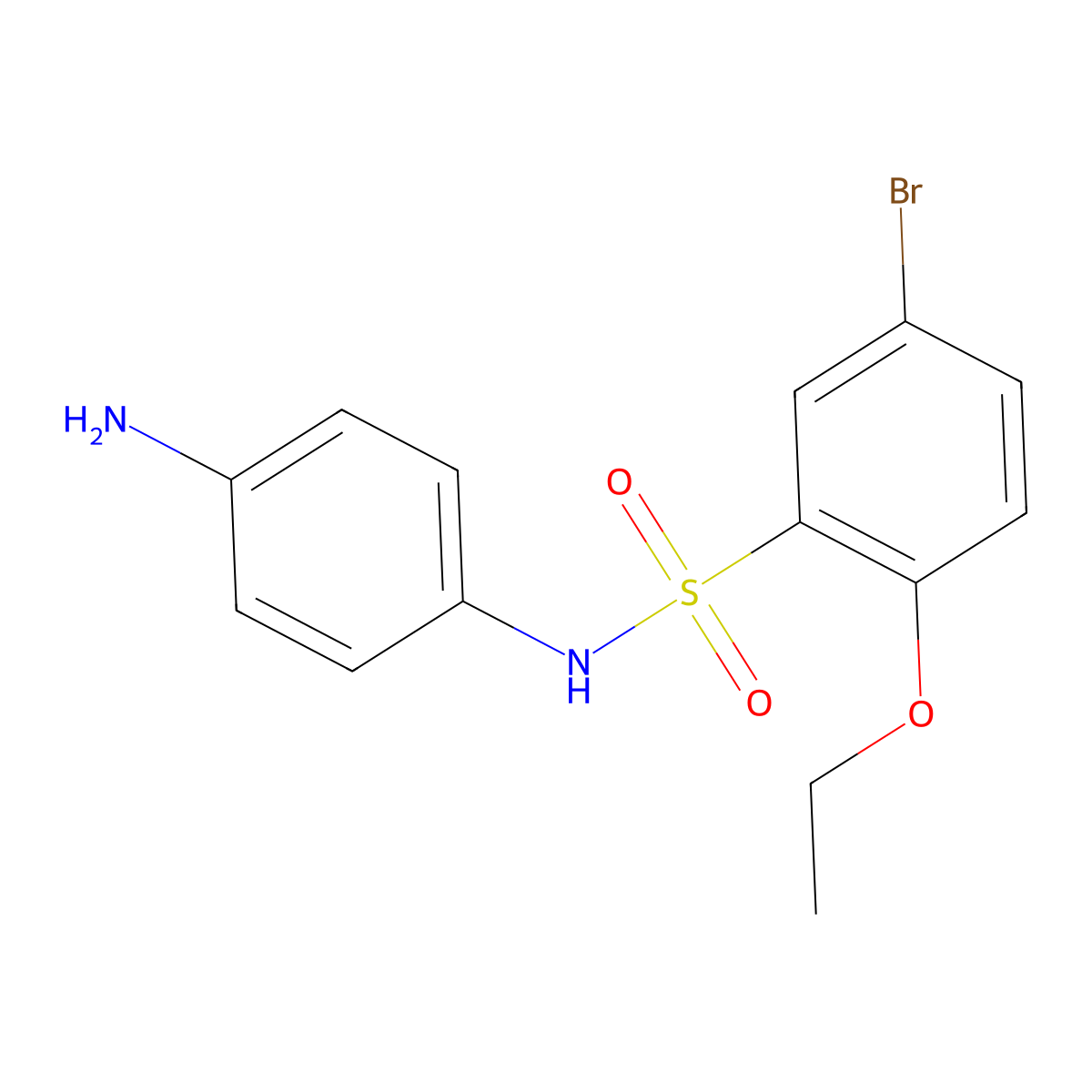 N-(4-aminophenyl)-5-bromo-2-ethoxybenzene-1-sulfonamide molecular structure, CAS 380345-02-8