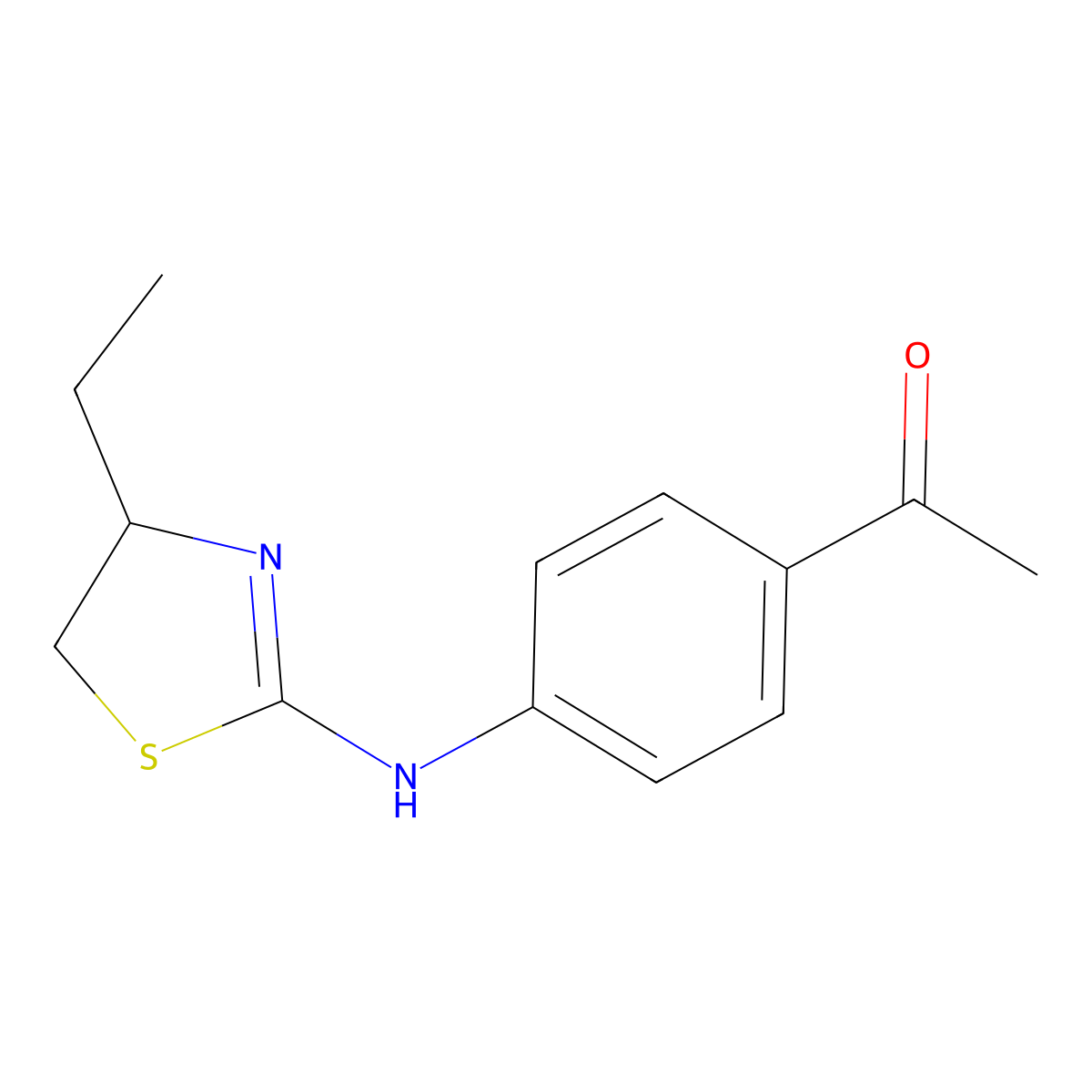 1-{4-[(4-Ethyl-4,5-dihydro-1,3-thiazol-2-yl)amino]phenyl}ethan-1-one molecular structure, CAS 380346-04-3