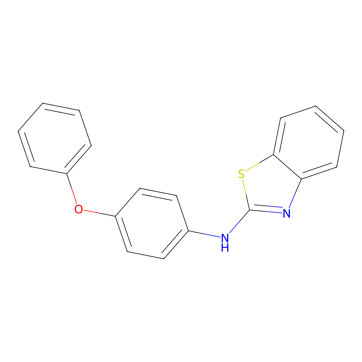 N-(4-phenoxyphenyl)-1,3-benzothiazol-2-amine molecular structure, CAS 380346-15-6