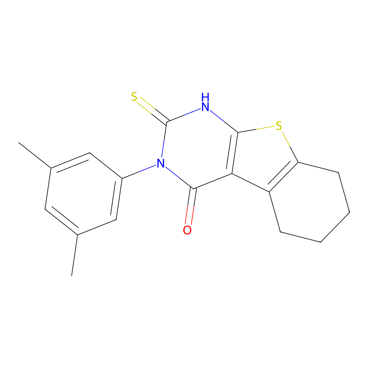 4-(3,5-Dimethylphenyl)-5-sulfanyl-8-thia-4,6-diazatricyclo[7.4.0.0,2,7]trideca-1(9),2(7),5-trien-3-one molecular structure, CAS 380346-39-4