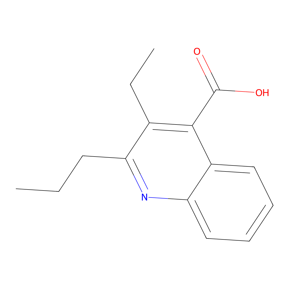 3-Ethyl-2-propylquinoline-4-carboxylic acid molecular structure, CAS 380346-48-5