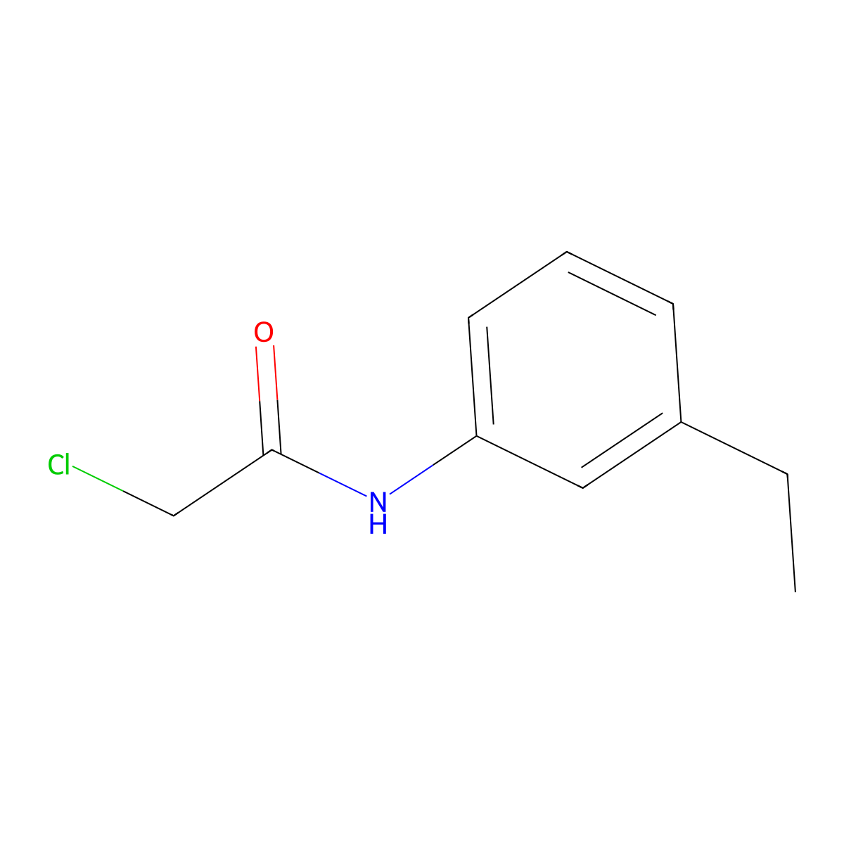 2-chloro-N-(3-ethylphenyl)acetamide molecular structure, CAS 380346-54-3