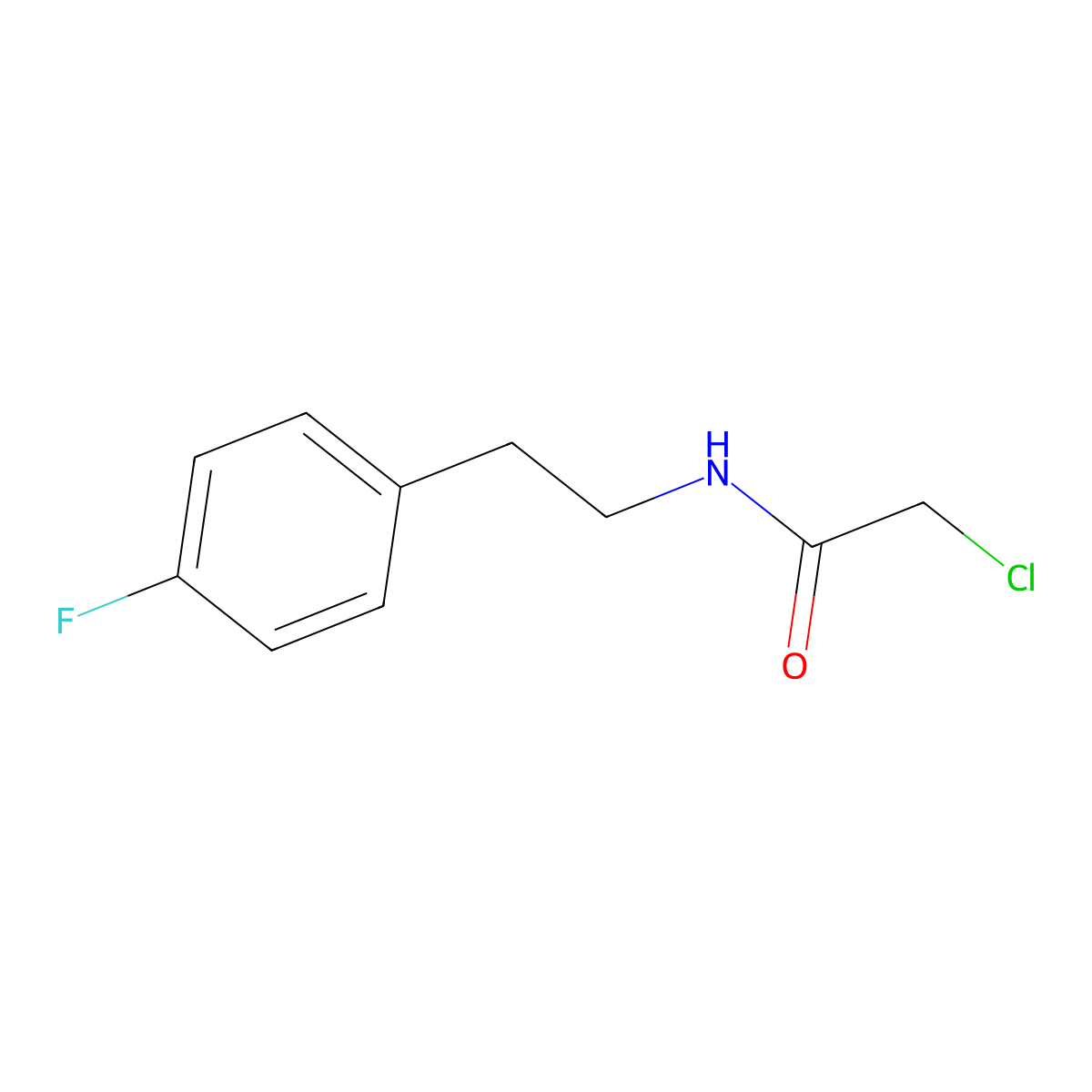 2-chloro-N-[2-(4-fluorophenyl)ethyl]acetamide molecular structure, CAS 380346-60-1