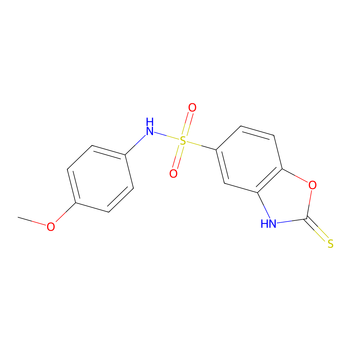 N-(4-methoxyphenyl)-2-sulfanyl-1,3-benzoxazole-5-sulfonamide molecular structure, CAS 380347-76-2