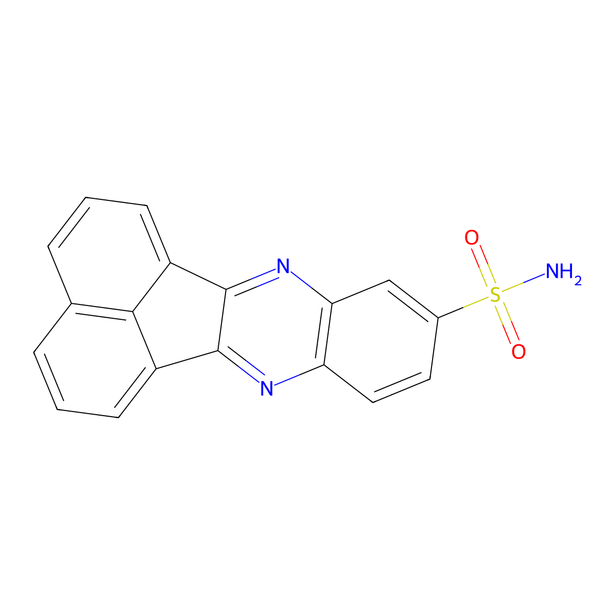 Acenaphtho[1,2-b]quinoxaline-9-sulfonamide molecular structure, CAS 380347-84-2