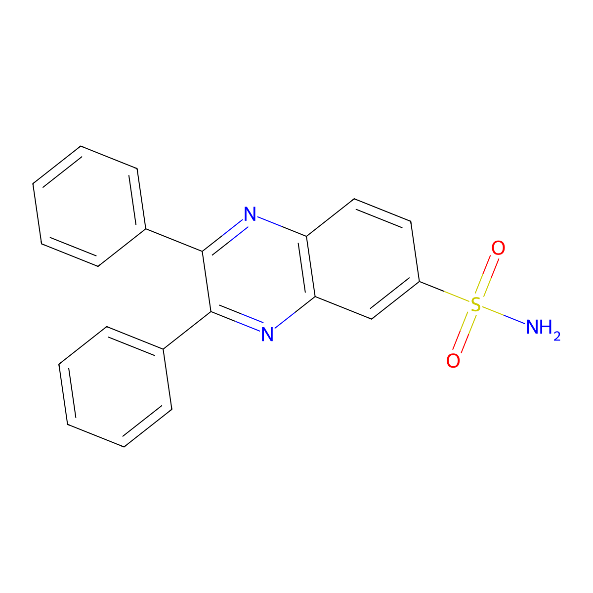 2,3-Diphenylquinoxaline-6-sulfonamide molecular structure, CAS 380347-87-5