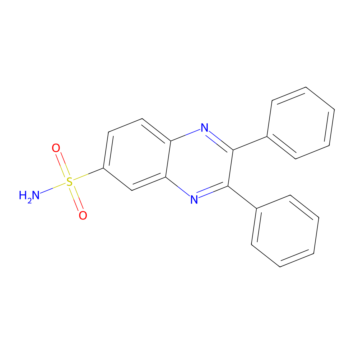 2,3-Diphenylquinoxaline-6-sulfonamide molecular structure, CAS 380347-87-5