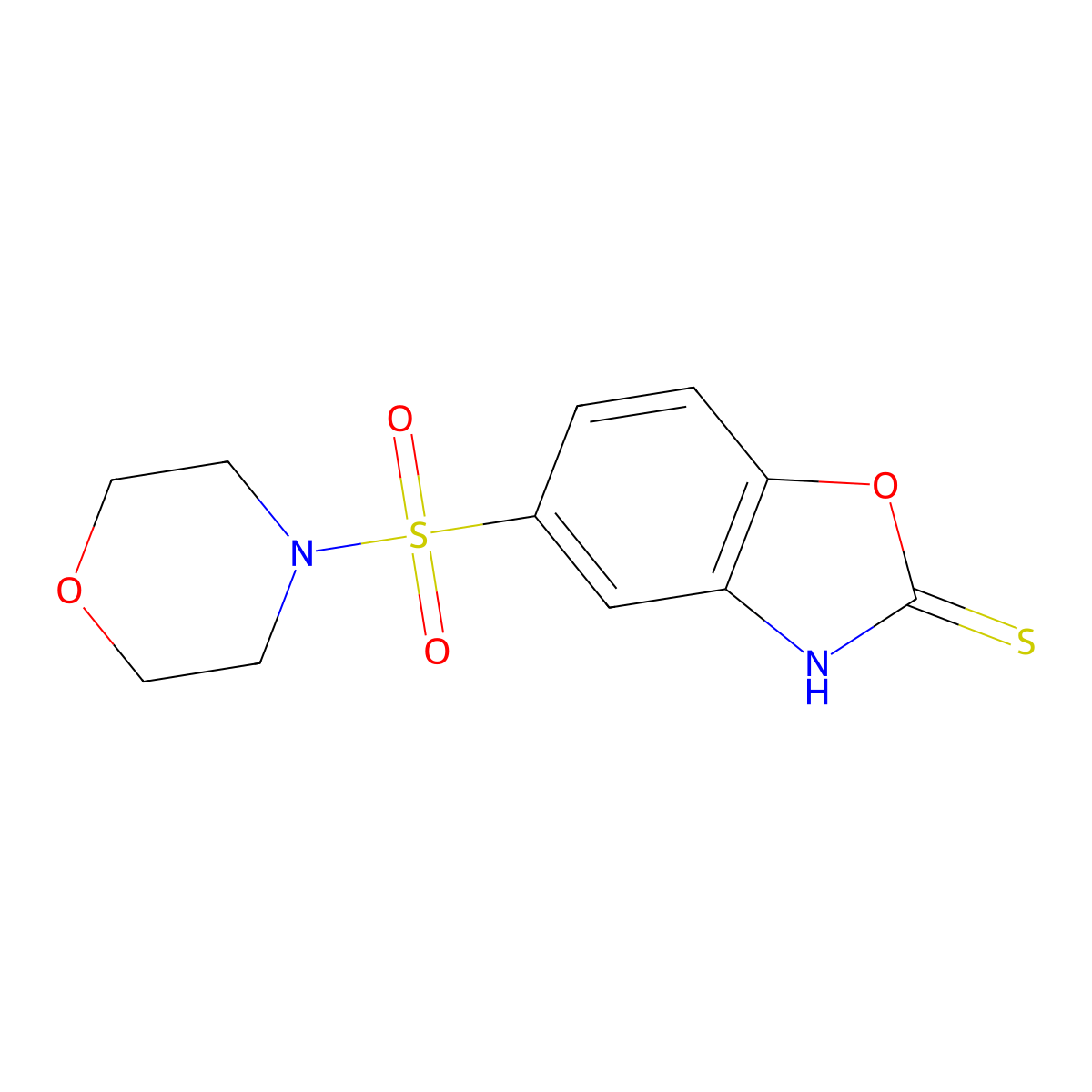 5-(Morpholine-4-sulfonyl)-benzooxazole-2-thiol molecular structure, CAS 380347-93-3