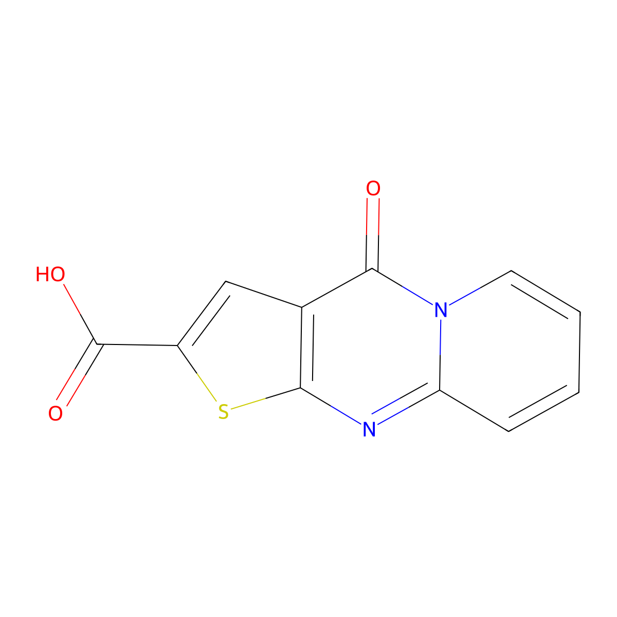 2-Oxo-6-thia-1,8-diazatricyclo[7.4.0.0,3,7]trideca-3(7),4,8,10,12-pentaene-5-carboxylic acid molecular structure, CAS 380348-51-6