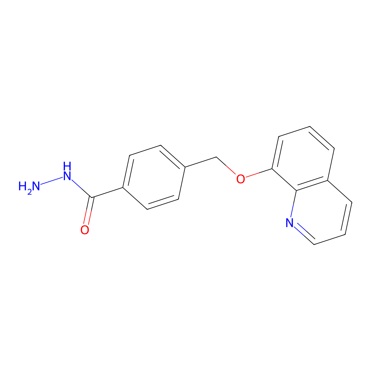 4-[(Quinolin-8-yloxy)methyl]benzohydrazide molecular structure, CAS 380348-54-9