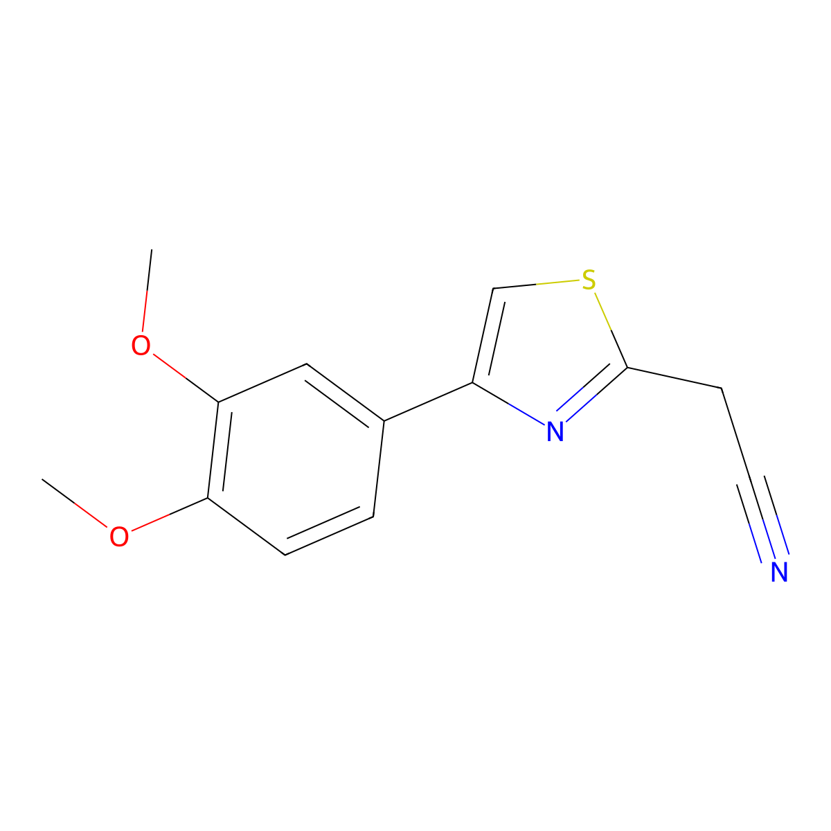 [4-(3,4-Dimethoxy-phenyl)-thiazol-2-yl]-acetonitrile molecular structure, CAS 380348-77-6