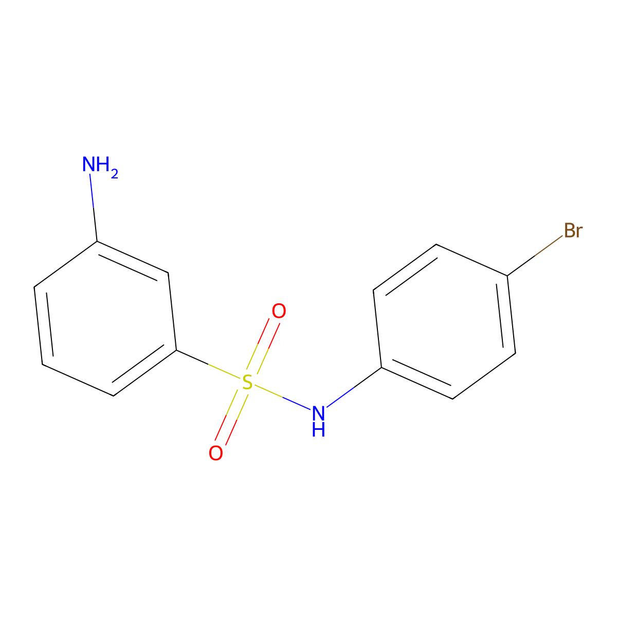 3-amino-N-(4-bromophenyl)benzene-1-sulfonamide molecular structure, CAS 380349-08-6
